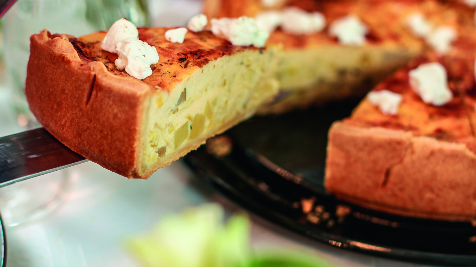 Rezept Quiche mit Topinambur, Birne und Ziegenkäse