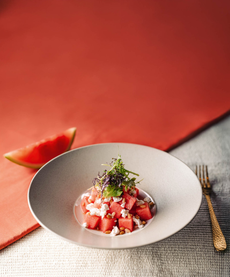 Wassermelonen-Salat mit Ziegenkäse – Sommerrezept