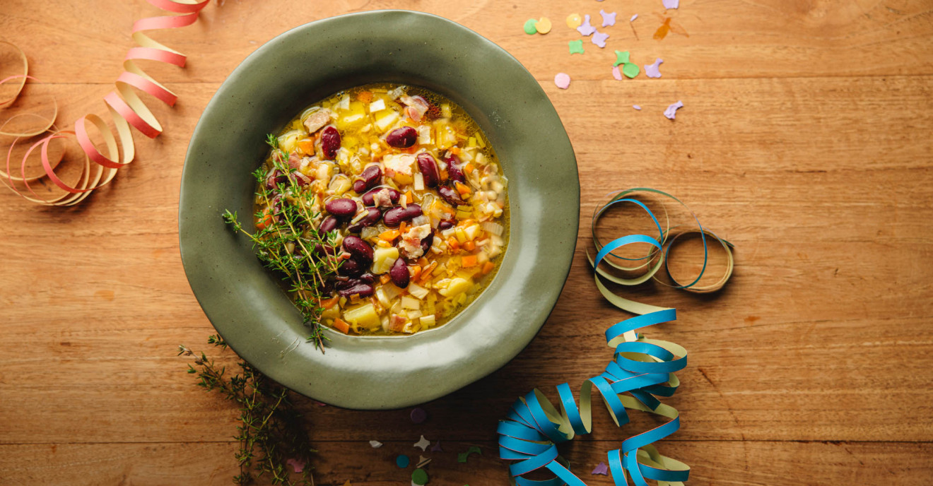 Narrhaftes in die Schüssel - badische Bohnesupp'